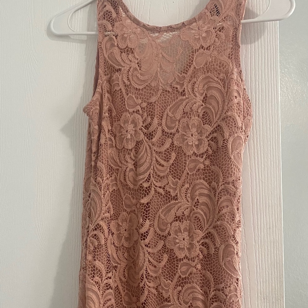 Ambiance pink lace bodycon dress
